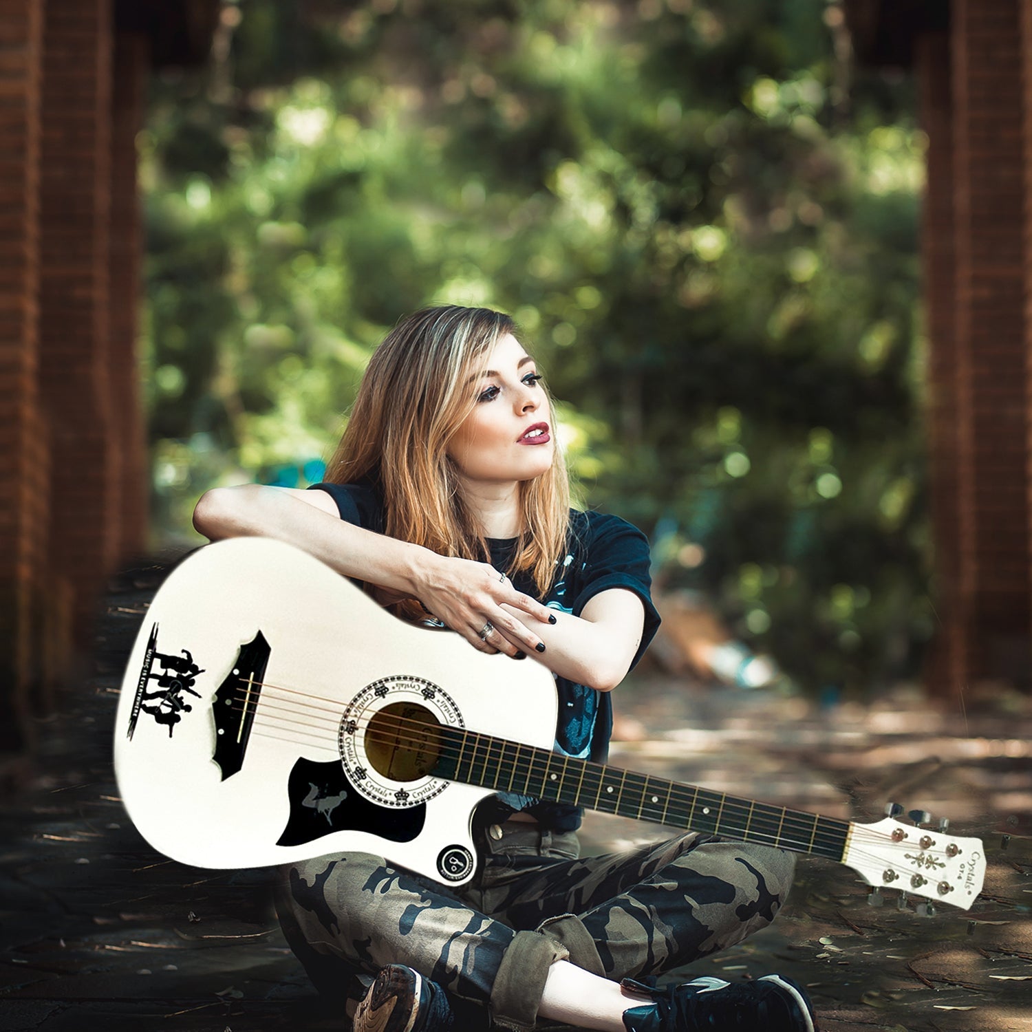 38" Full Size 6 String Acoustic Guitar White