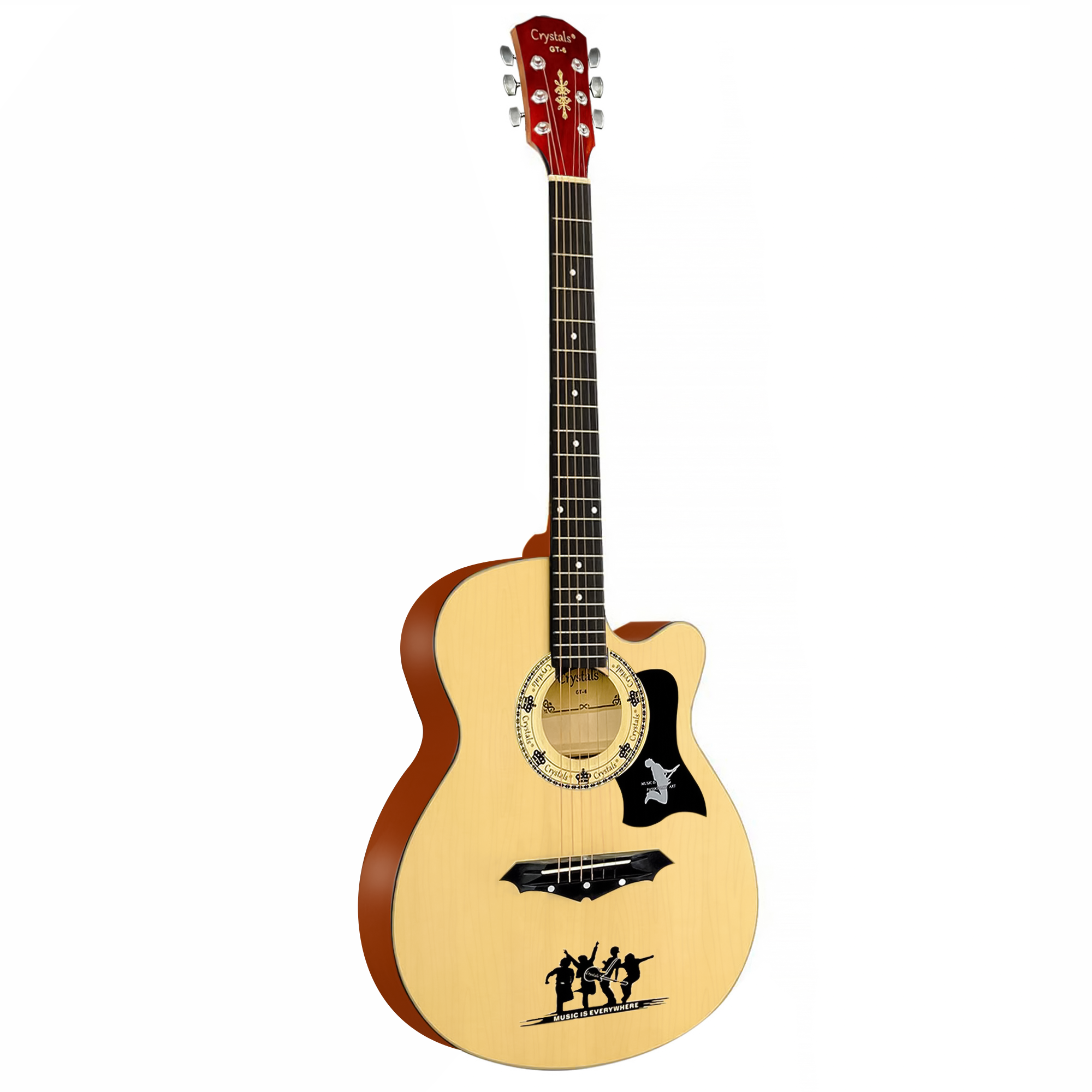 38" Full Size 6 String Acoustic Guitar with Stand