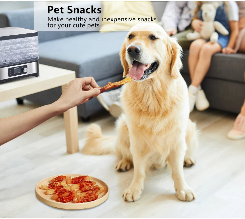 BioloMix BPA FREE 5 Trays Food Dryer Dehydrator with Digital Timer and Temperature Control for Fruit Vegetable Meat Beef Jerky