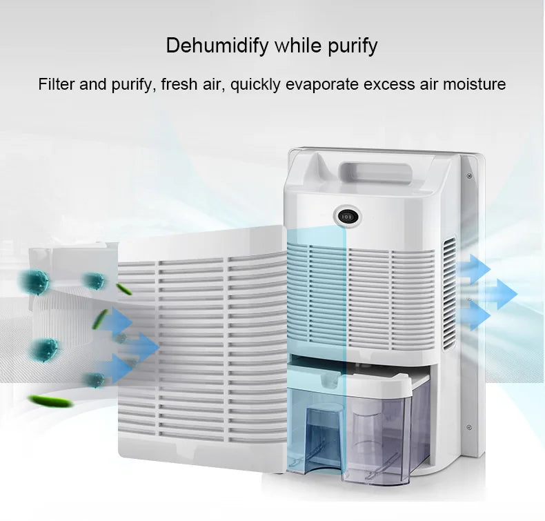 110V/220V Remote Electric Dehumidifier Air Cooling Dryer Purifier Desiccant Moisture Absorber Drying Machine External Water Pipe
