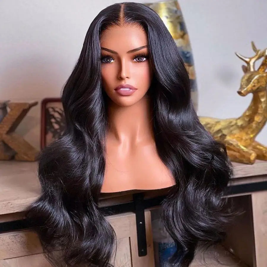 Pre Pluck Raw Cuticle Aligned Indian Hair Wig Glueless Bone Straight HD Lace Wig Bleached Knots Lace Front Human Hair Wigs