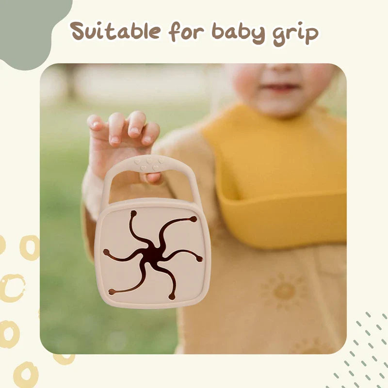 Baby Silicone Snack Cups for Toddlers Spill Proof Collapsible Toddle Portable Silicone Snack with Lids Baby food Storage Tank