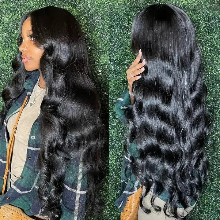 High Quality Glueless 4x4 13x4 Lace Frontal Full HD Wigs Black Women's Raw Human Hair Long Go Bleach Knots Straight Body Wave
