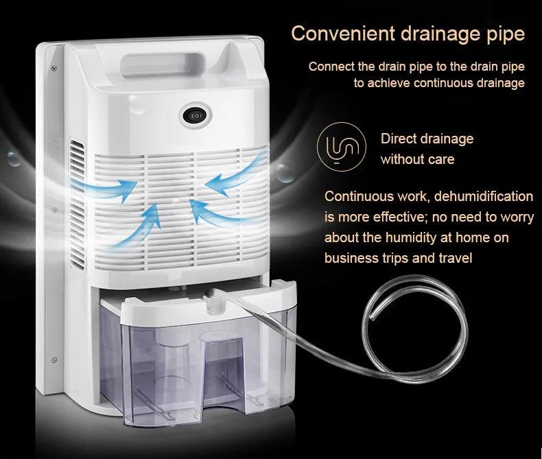 110V/220V Remote Electric Dehumidifier Air Cooling Dryer Purifier Desiccant Moisture Absorber Drying Machine External Water Pipe