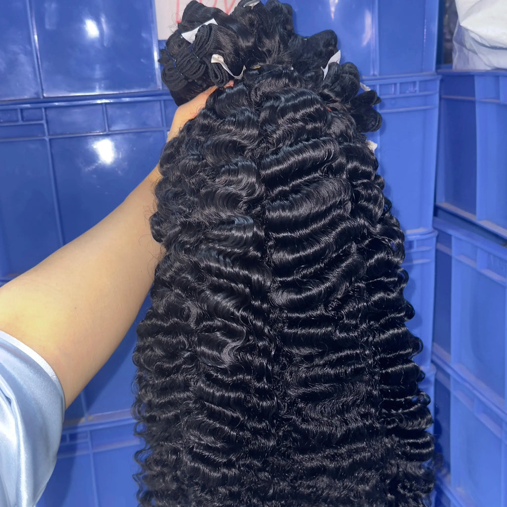 Wholesale Top Quality Raw Virgin Remy Burmese Spiral Curly Human Hair Bundle
