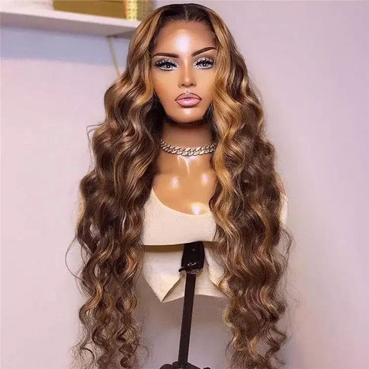 Wholesale Highlight Color 5x5 HD Transparent Lace Frontal Wig Raw Brazilian Virgin Hair Wig Cuticle Aligned 100% Human Hair Wigs
