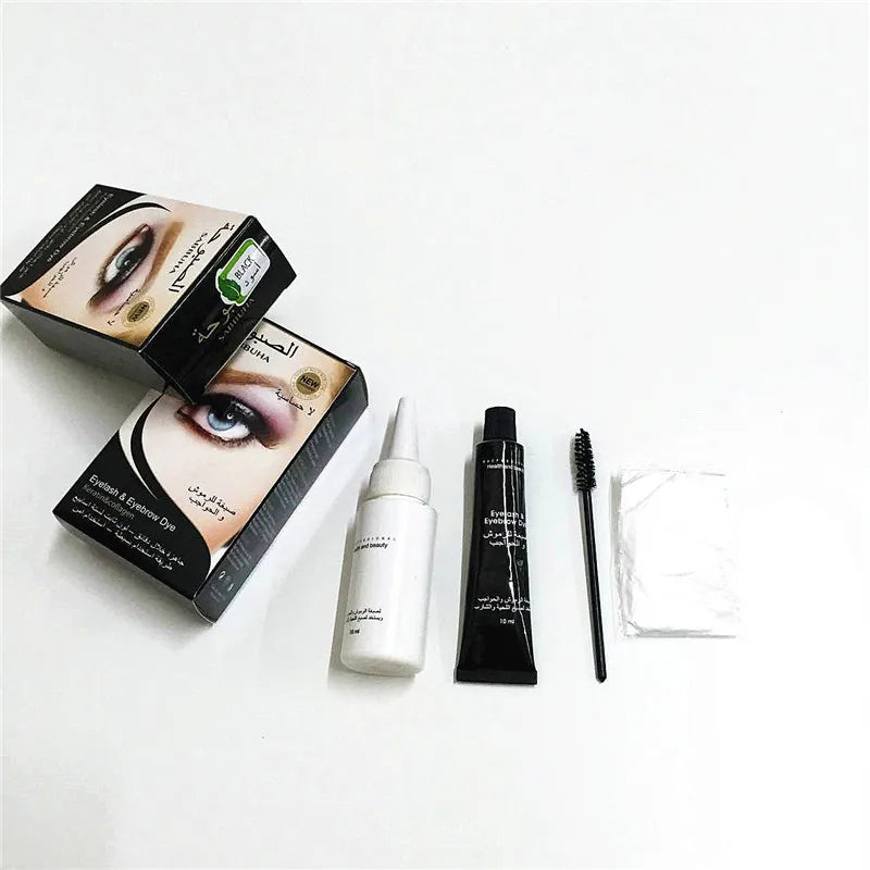 Professional Eyelash Eyebrow Dye Gel - 15-Minute Fast Tint Brown Black Color Cream Kit