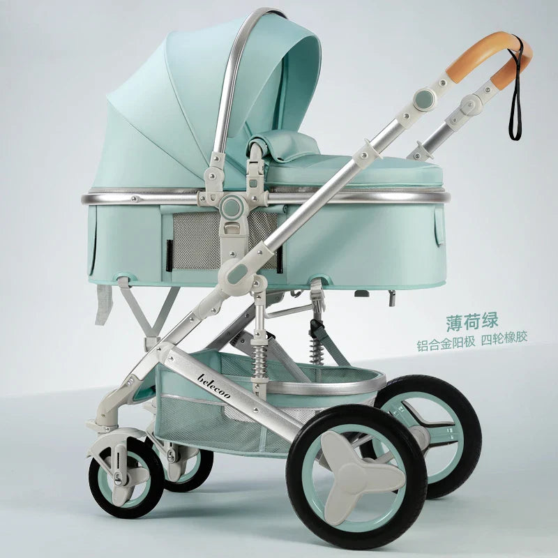 Purorigin Pram for Babies Factory Cheap Price 4 Wheels Light Weight Foldable 2 in 1Baby Stroller Baby Carrier  Newborn