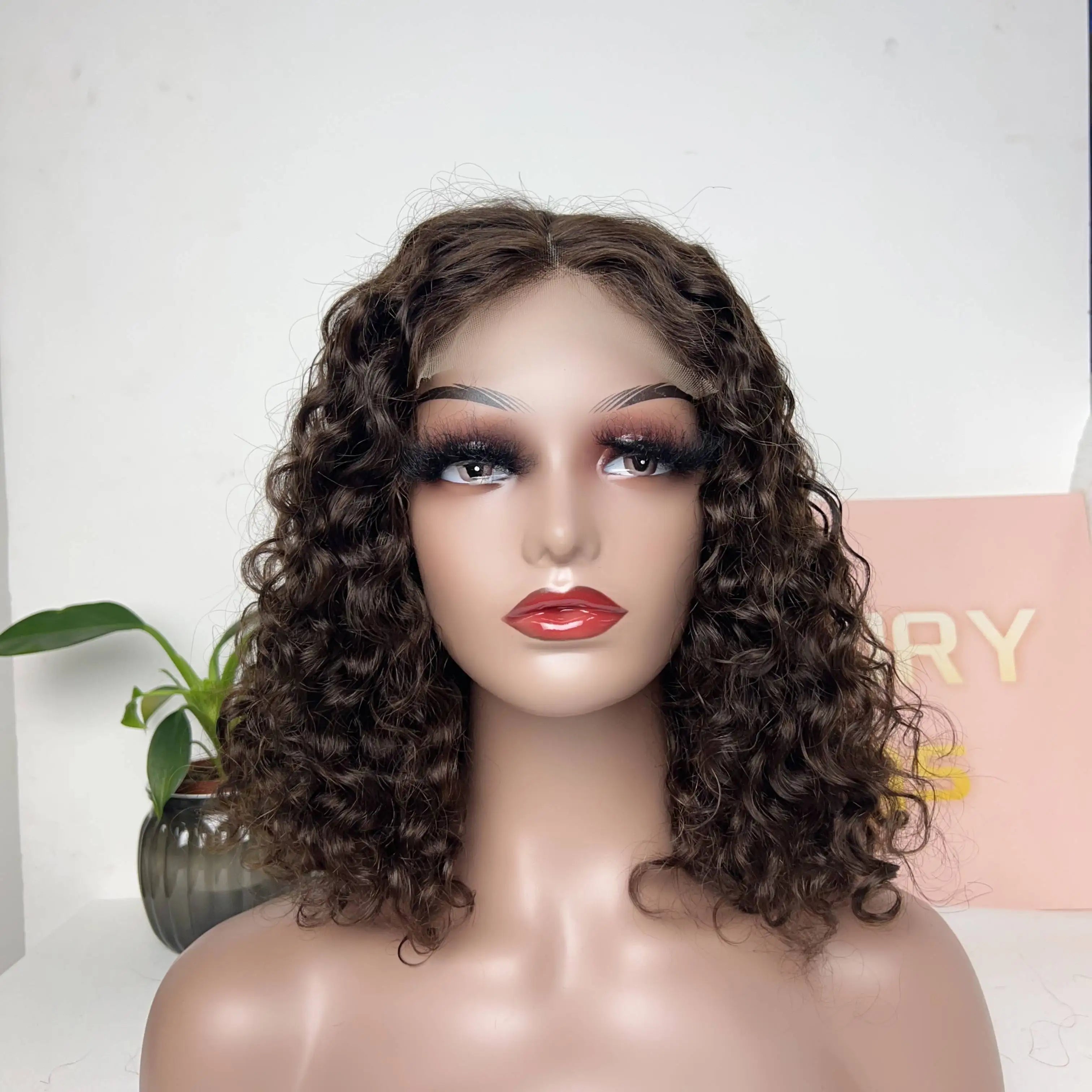 Wholesale Bob Wigs 5*5 Water Bob Wig Natural Virgin Hair Transparent Lace Wig Human Hair Glueless
