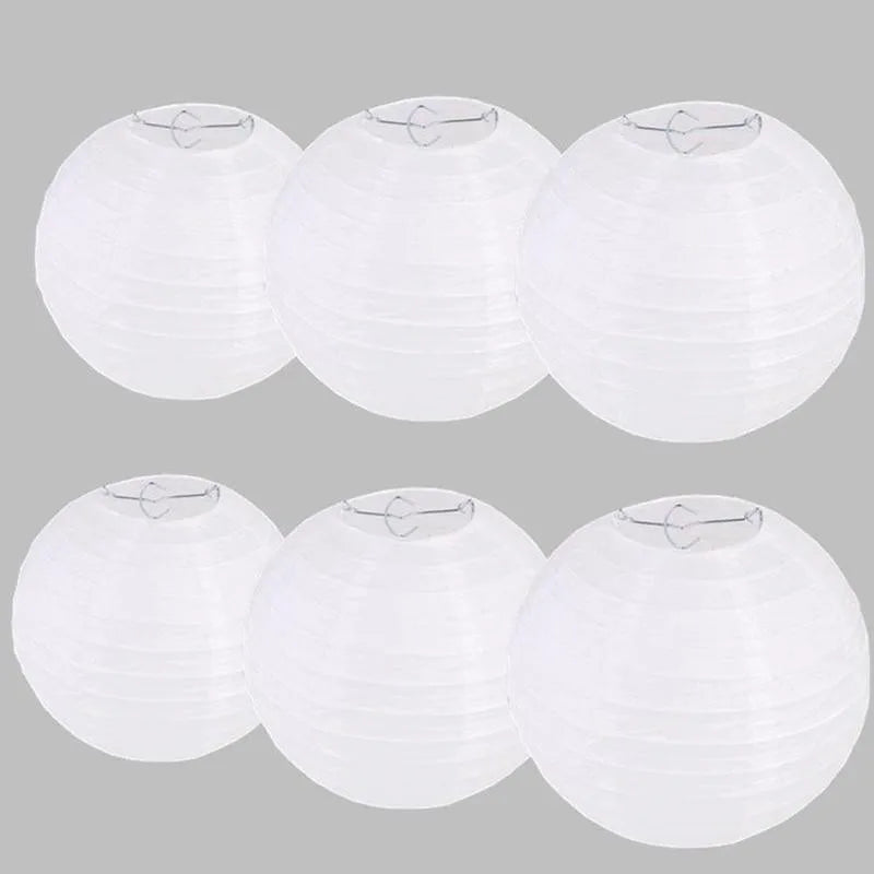 25cm 30cm Round Chinese Paper Lantern Wedding Birthday Party Decoration Holiday Supplies Paper Lamp Covers Shades Decor