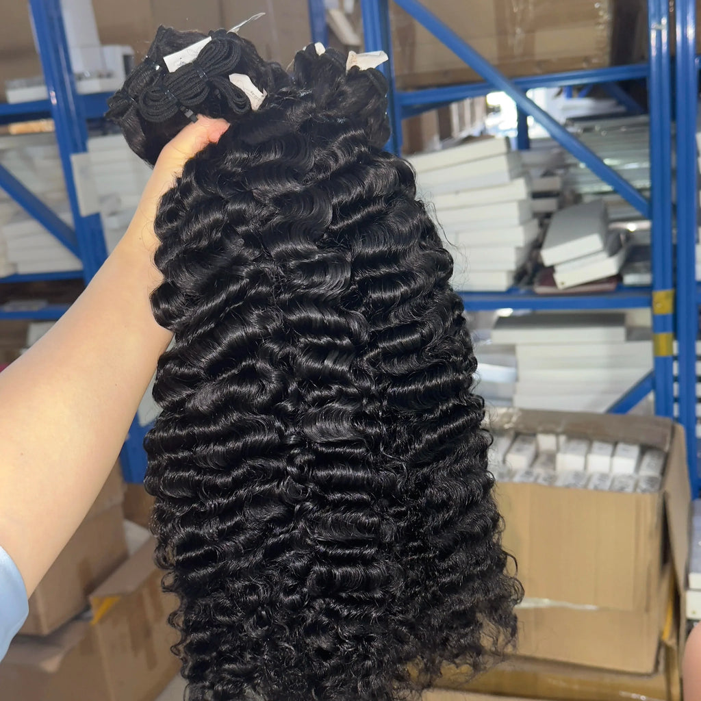 Wholesale Cambodian Raw Loose Curly Hair Extensions 100% Raw Cuticle Aligned Burmese Curly Human Hair Bundles Vendor