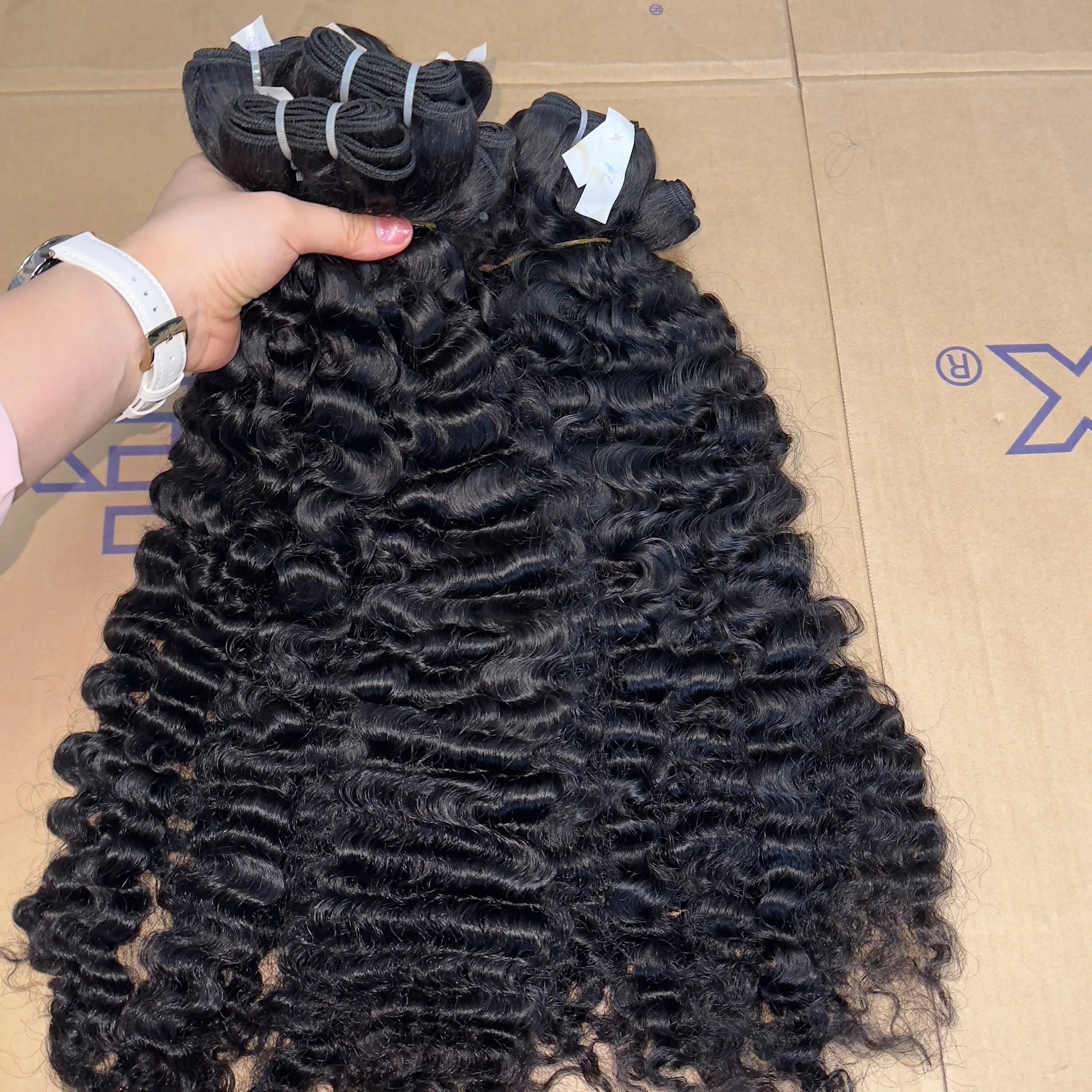 Fast Ship Remy Hair Grade Virgin Cuticle Aligned Cambodian Burmese Curly Hair Extensions Natural Wavy Raw Human Hair