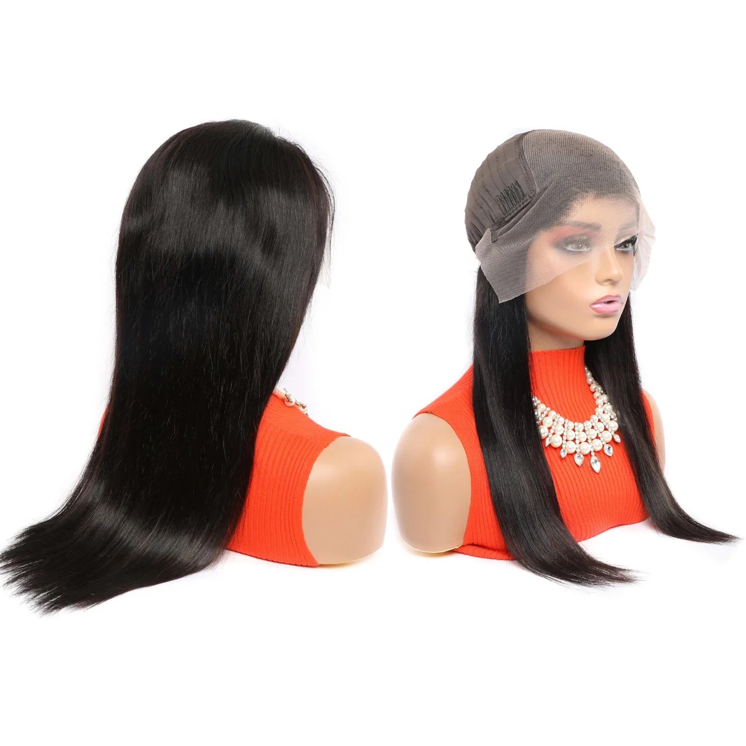 Wholesale 30Inches Bone Straight Human Hair Wig for Glueless Soft Shiny Natural Color 13X4Swiss Lace Front Raw Vietnamese Virgin