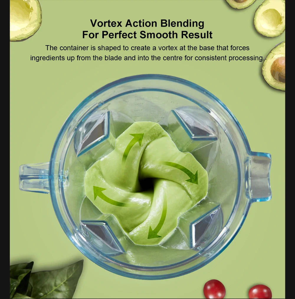 【7 Years Warranty】BPA Free Heavy Duty Professional Commercial Bar Blender Food Mixer Juicer Ice Crusher Smoothie Maker Max 2200W