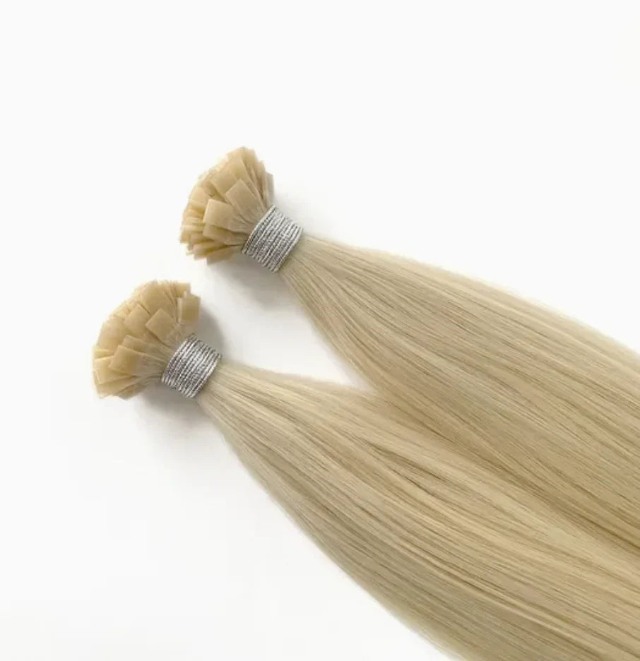 Italian Keratin Double Drawn Blonde K Tip Extensions Vietnamese Raw Virgin Hair Flat Weft Human Hair Extension