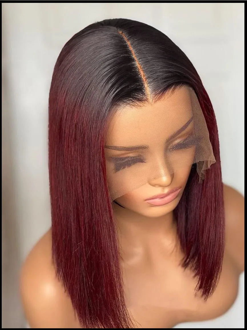 Short Bob Transparent Lace Human Hair Wig 8-16inch  Brazilian Human Hair  Wigs for Black Women