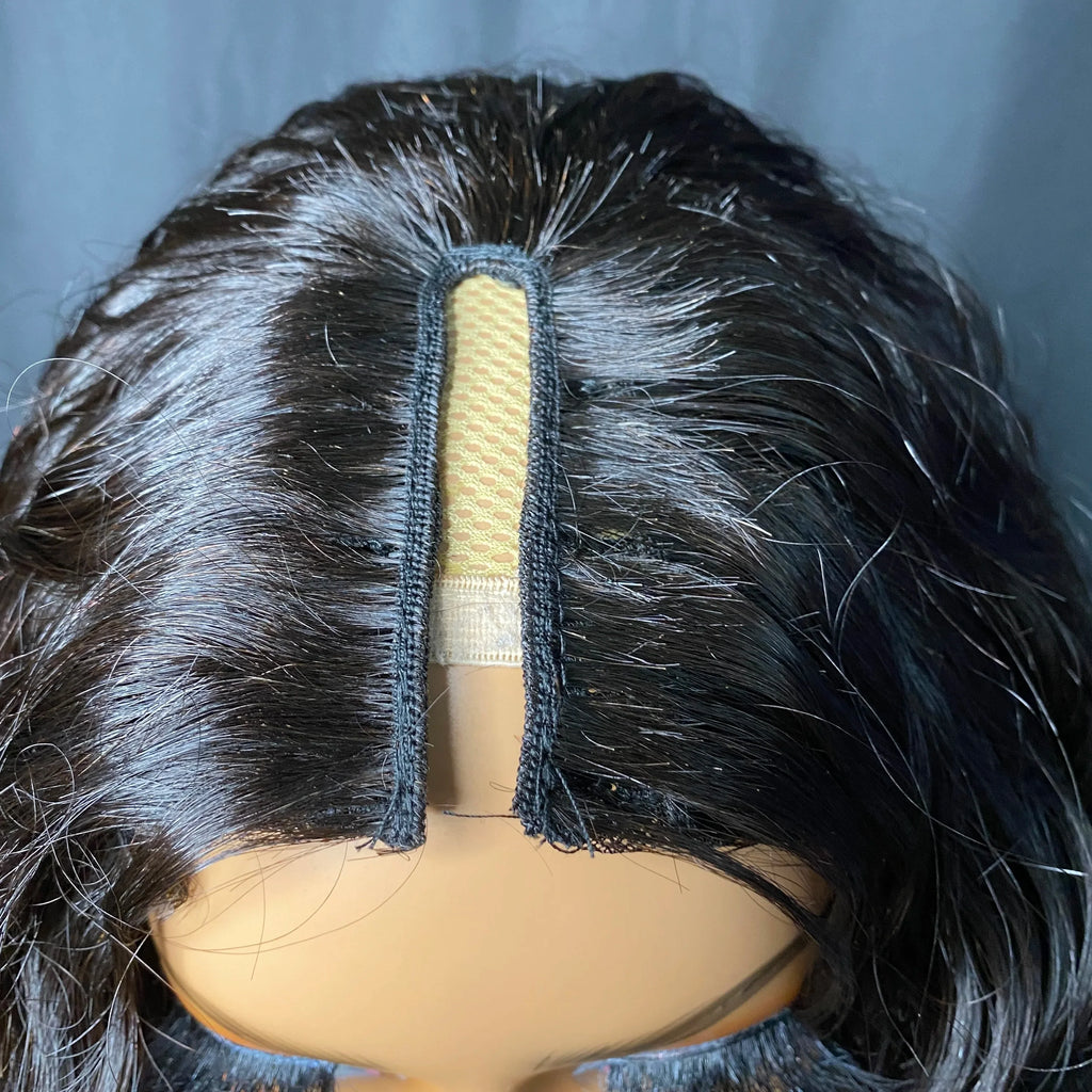 Wholesale Brazilian Indian Raw Remy Virgin Human Hair Natural Wave I Part Wig