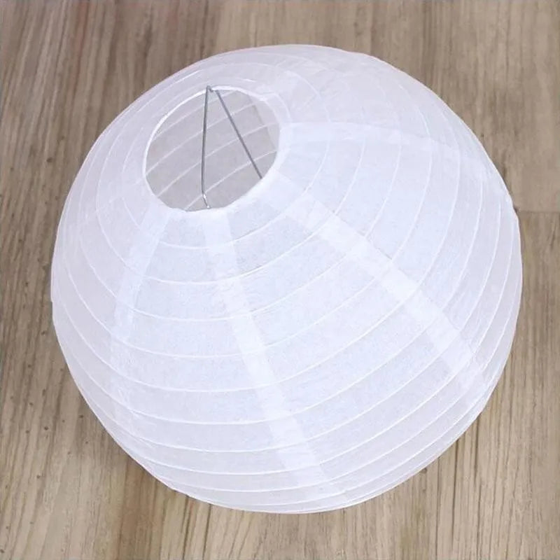 25cm 30cm Round Chinese Paper Lantern Wedding Birthday Party Decoration Holiday Supplies Paper Lamp Covers Shades Decor