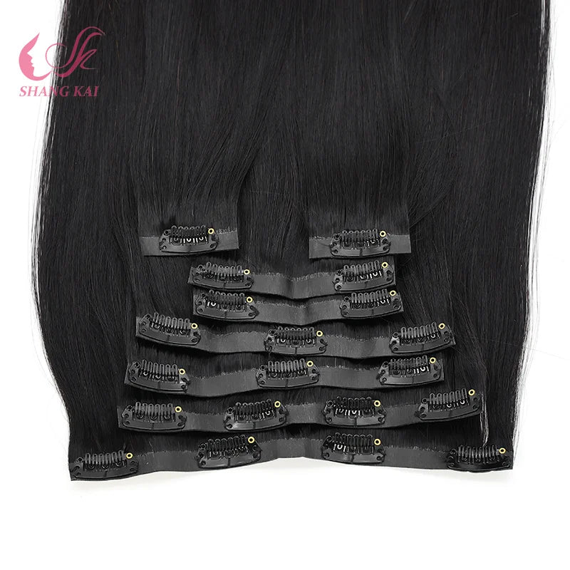 2024 Hot Sale Clip in Hair Extension 100% Human Remy Invisible Clip in Hair Extension Natural Clip Ins Human Hair Extensions