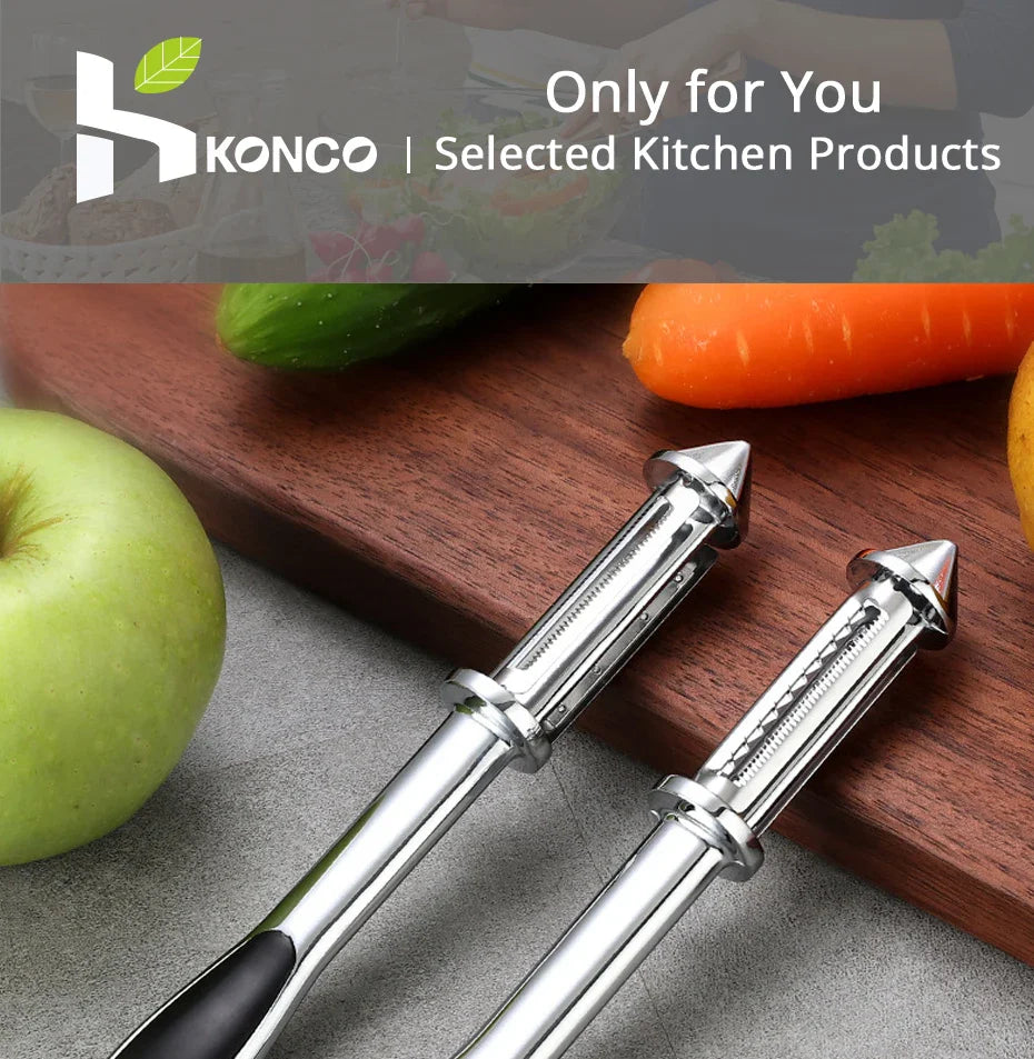 Konco Fruit and Vegetable Peeler,Kitchen Accessories,Alloy Sharp Peeler Potato Carrot Grater Peeler Kitchen Gadget