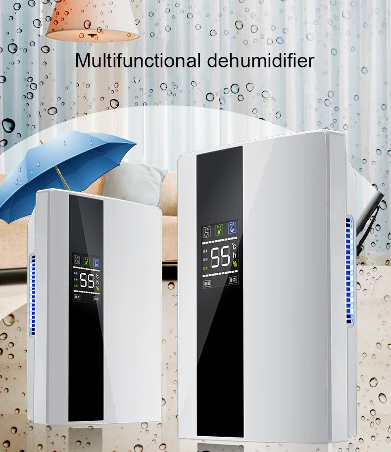 110V/220V Remote Electric Dehumidifier Air Cooling Dryer Purifier Desiccant Moisture Absorber Drying Machine External Water Pipe