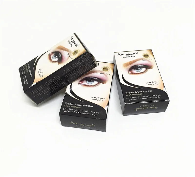 Professional Eyelash Eyebrow Dye Gel - 15-Minute Fast Tint Brown Black Color Cream Kit