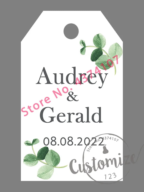 100 pcs/ set Personalised Gift Tags, Gift Tags, Handwritten Kraft Wedding Favour Label Custom