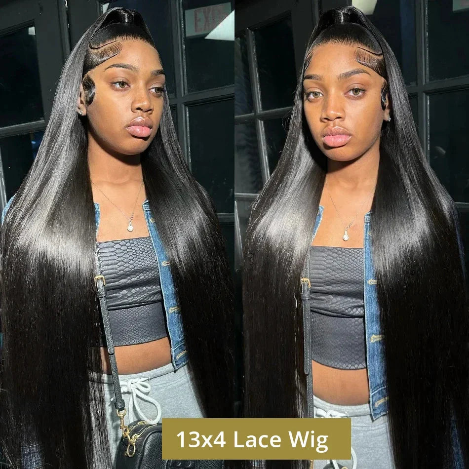 Raw 13x4 Straight Indian Hair Wigs Human Hair Full Transparent Lace Front Wigs for Black Women