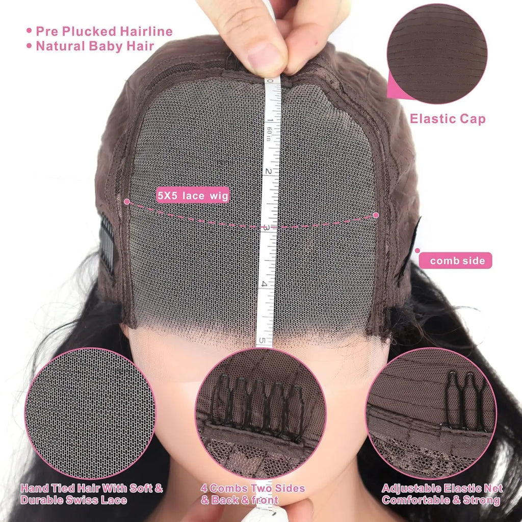 5x5 Raw Indian HD Wig  Human Hair Lace Front ,Glueless Full Lace Front Wigs, Brazilian Deep Curly Body Wave Wig for Black Women