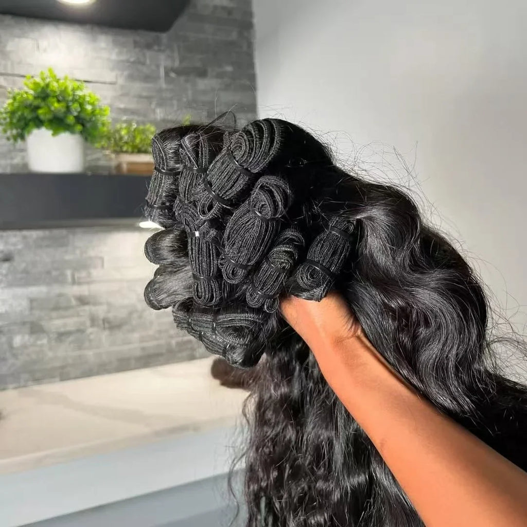 Natural Raw Human Hair Bundles Wholesale Vendor Cambodian Virgin Cuticle Aligned Hair Body Wave Cambodian Raw Hair