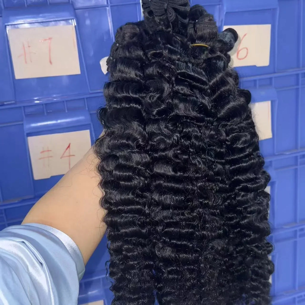 Wholesale Unprocessed Burmese Curly Hair Bundles Popular Kinky Curly  Natural Human Hair Extensions 10"-30" Natural Color