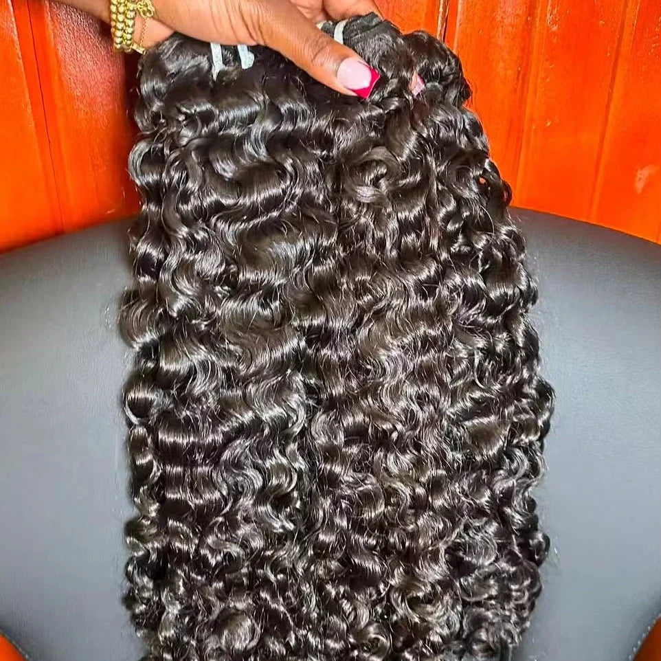 Burmese Curly Double Weft Virgin Human Hair Raw Vietnamese One Donor Raw Burmese Curly Hair Bundles