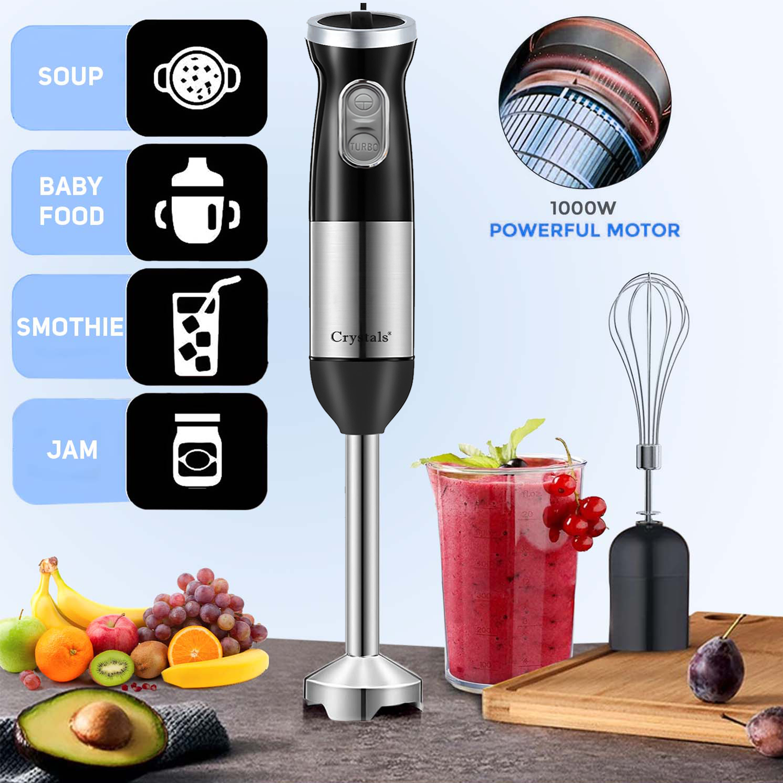 4 in 1 Hand Stick Blender - 1000W