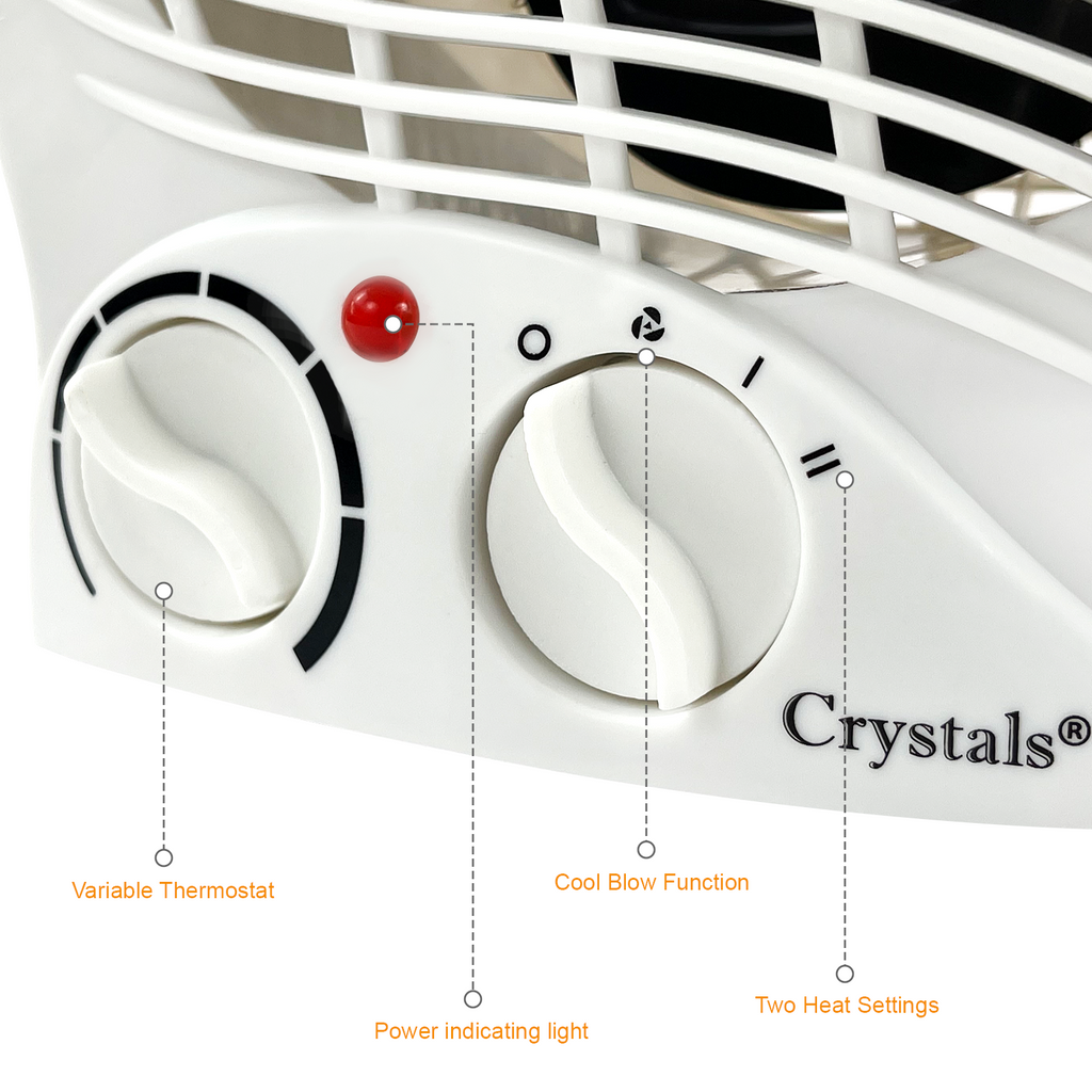 2KW Fan Heater Portable Silent & Energy Efficient
