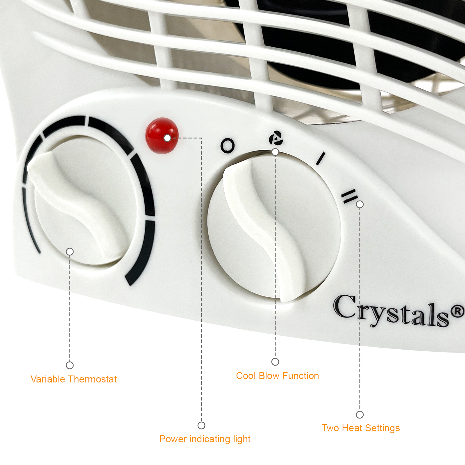 2KW Fan Heater Portable Silent & Energy Efficient