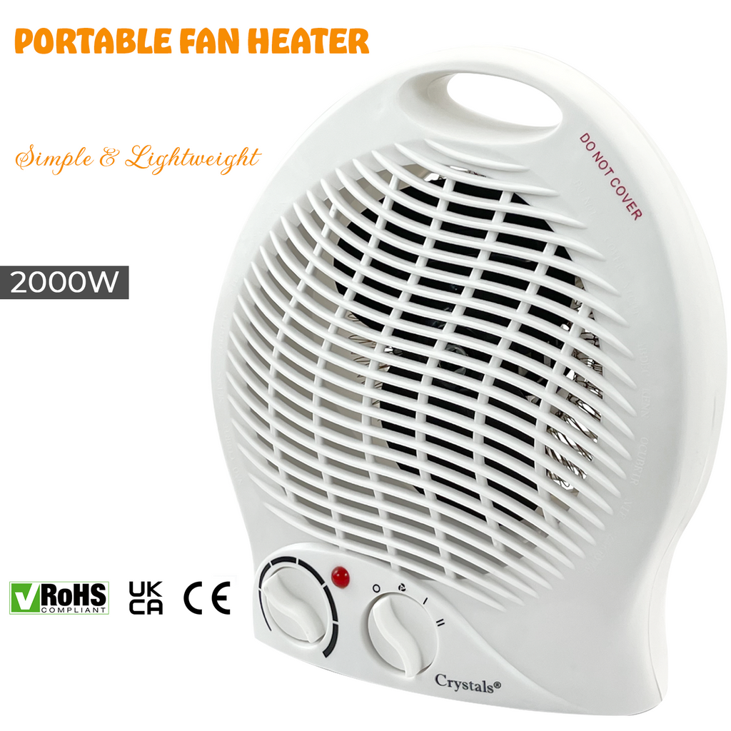2KW Fan Heater Portable Silent & Energy Efficient