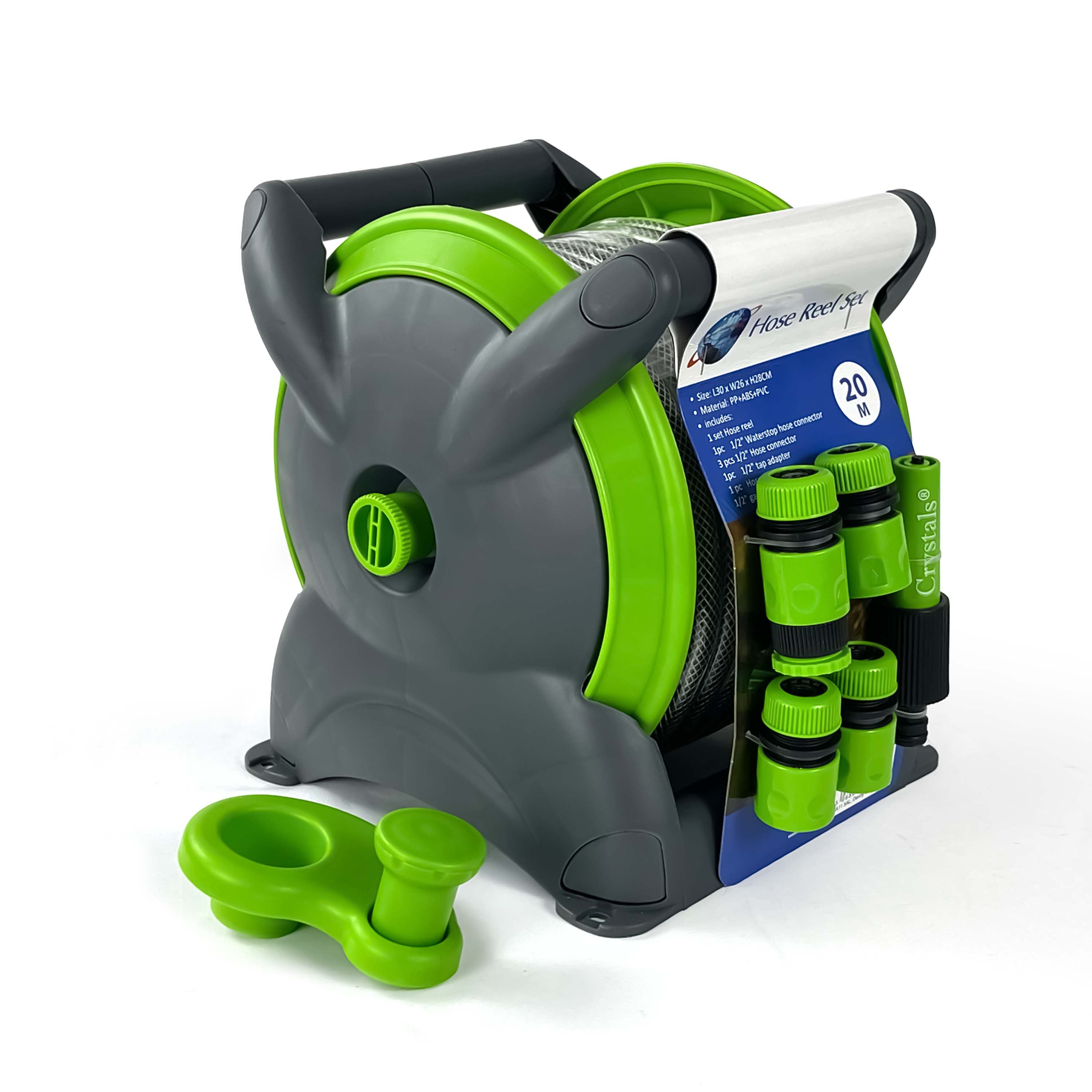 Garden Hose Reel with Wall Mounted Fittings