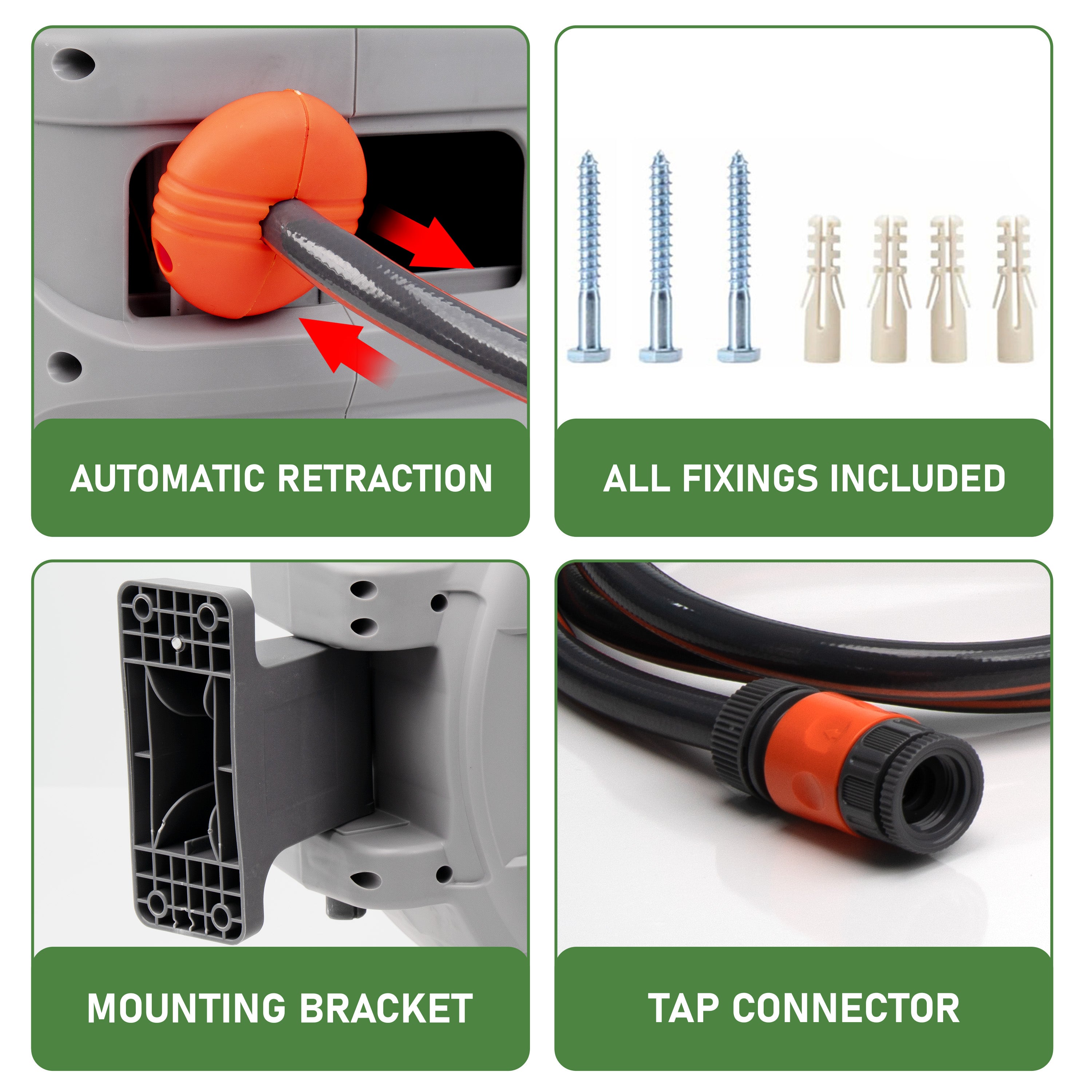 25/30m Garden Patio Hose Reel