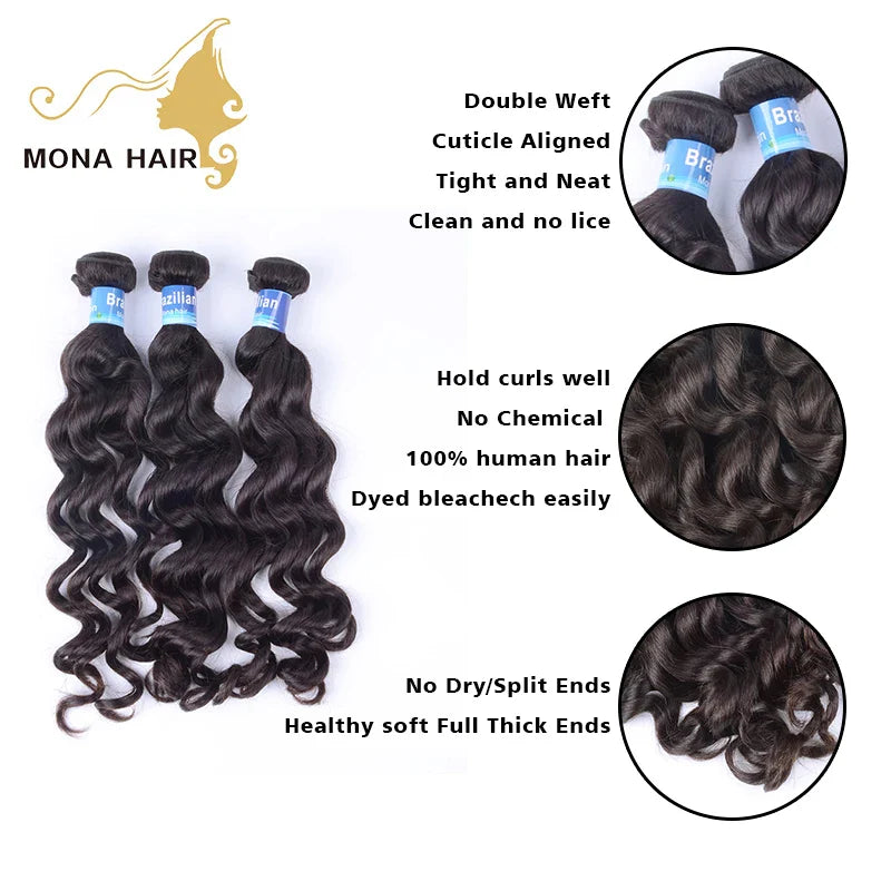 Best Human Hair Bundles Wholesale 10-30 Inch Raw Virgin Brazilian Loose Wave Cheveux Humains En Gros En Kilo