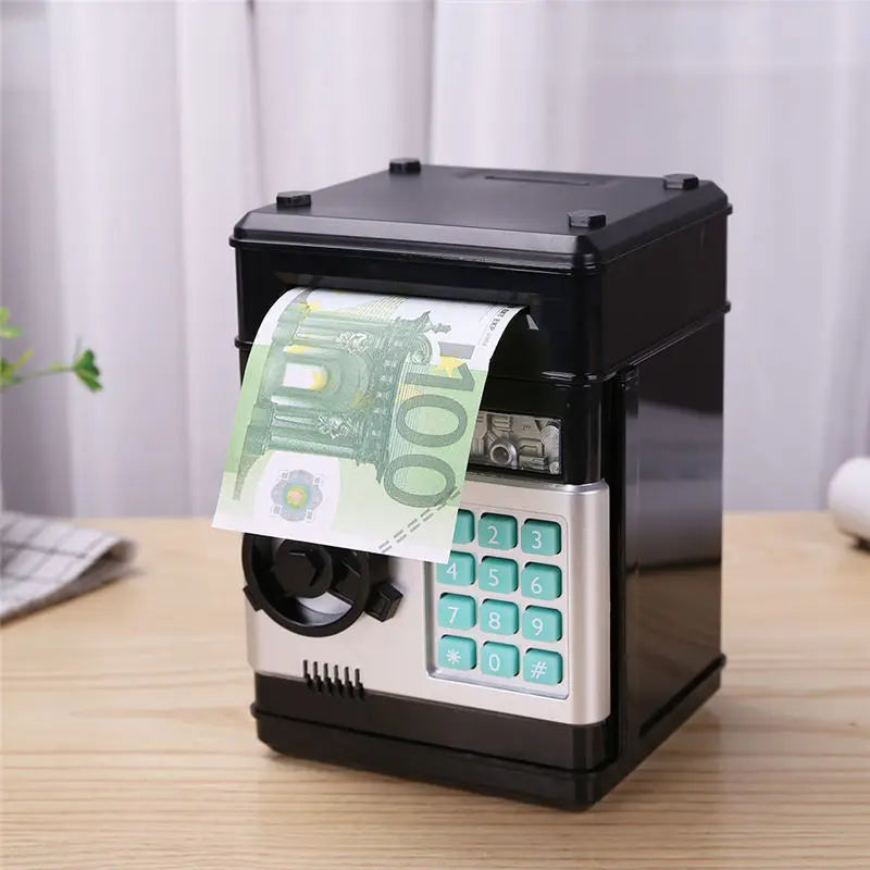 Electronic Piggy Bank Safe Money Box for Children Digital Coins Cash Saving Safe Deposit ATM Machine Birthday Gift for Kids