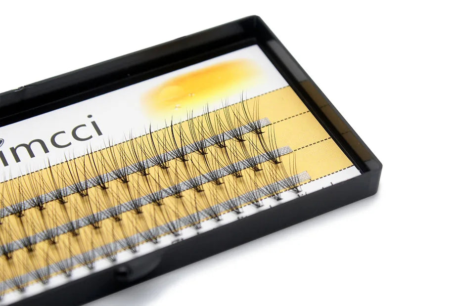 Kimcci Natural Fake Eye Lashes 60pcs 8/10/12/14mm Makeup Individual Cluster Eye Lashes Grafting Fake False Eyelashes Faux Cilias