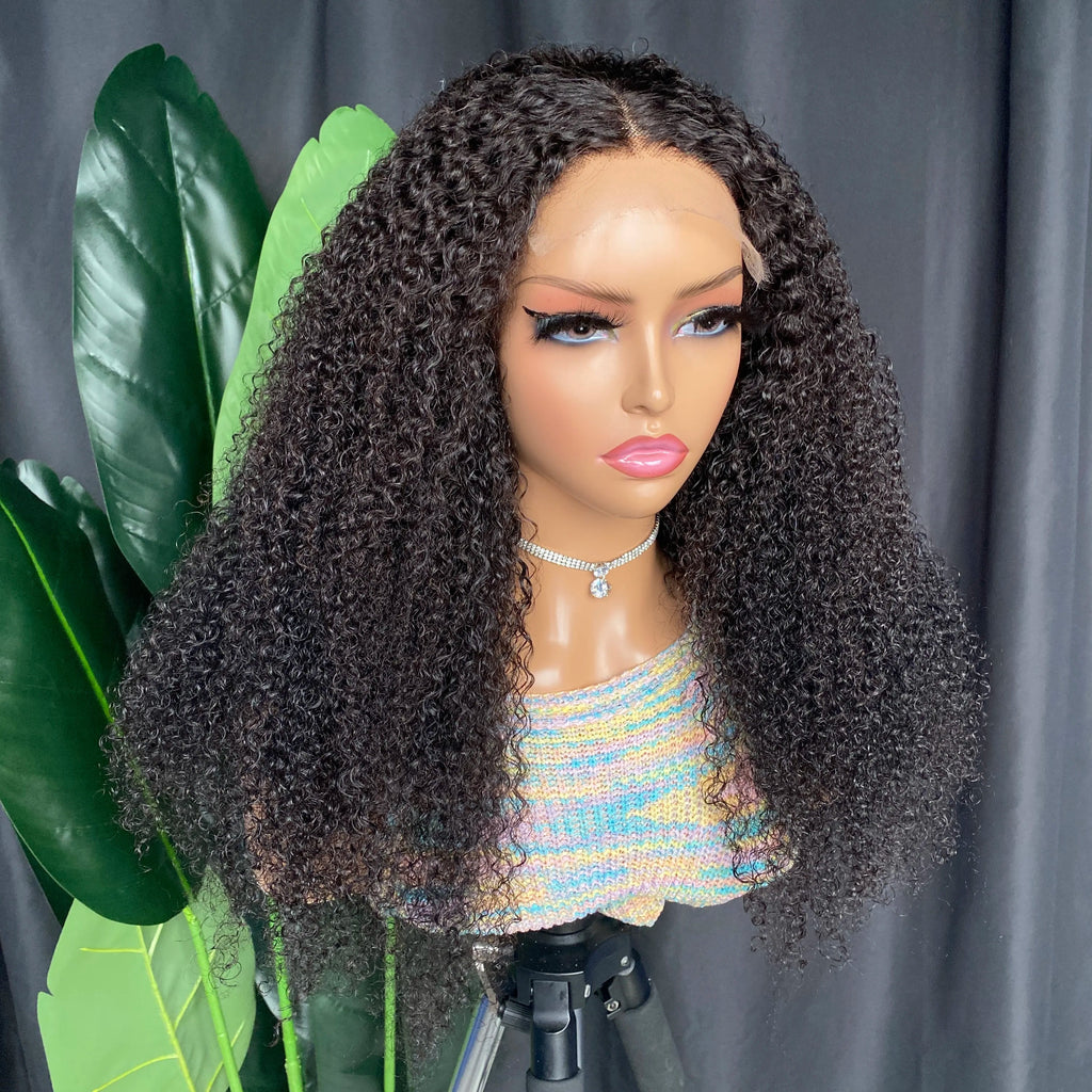 Wholesale Brazilian Indian Raw Remy Virgin Human Hair Natural Color Kinky Curly 5x5 HD Lace Glueless Wig