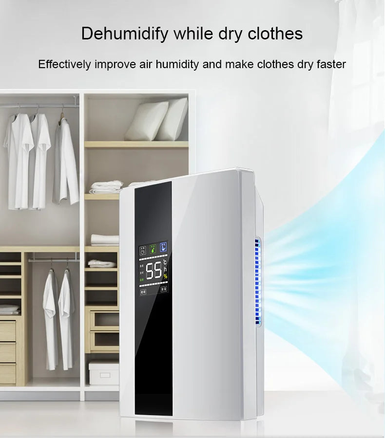 110V/220V Remote Electric Dehumidifier Air Cooling Dryer Purifier Desiccant Moisture Absorber Drying Machine External Water Pipe