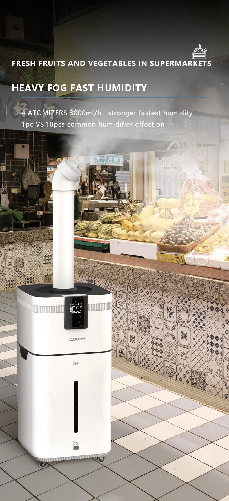 110V 220V 30L Air humidifier Home Humidifier Diffuser Industrial Mist Maker Flavoring For Home увлажнитель воздуха humidificador