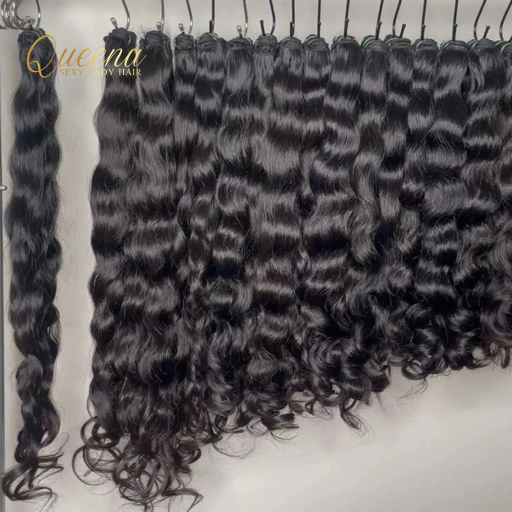 Hot Selling Cuticle Aligned Raw Vietnamese Human Hair Extension Raw Indian Curl Burmese Curly Natural Wave Hair Bundles