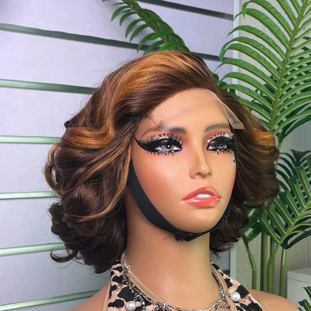 Wholesale Super Double Drawn Fumi Egg Curly Loose Wave 5*5 Glueless Wigs  Human Hair Wig for Women