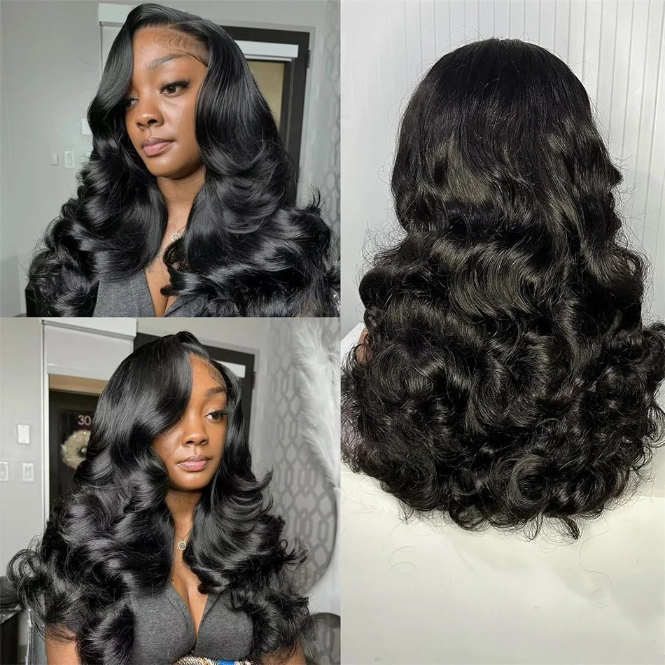 High Quality Glueless 4x4 13x4 Lace Frontal Full HD Wigs Black Women's Raw Human Hair Long Go Bleach Knots Straight Body Wave