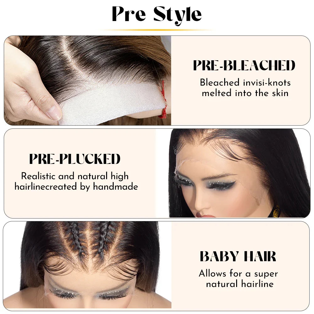 Hair Salon Best Choice JP 200 Density Preplucked Cambodian Long Body Wave 13x6 HD Lace Frontal Virgin Raw Human Hair Wig