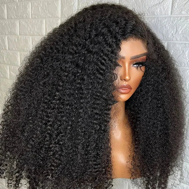 Wholesale Prices Wear and Go Pre Plucked Indian Human Hair Wig Afro Kinky Curly 4x4 5x5 13x4 Full Front HD Glueless Lace Wigs