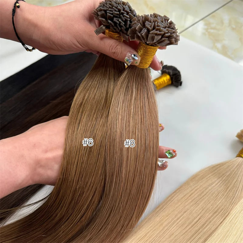 Top Quality Cuticle Aligned K Tip Hair Human Hair Double Drawn Keratin Tip Hair Extension